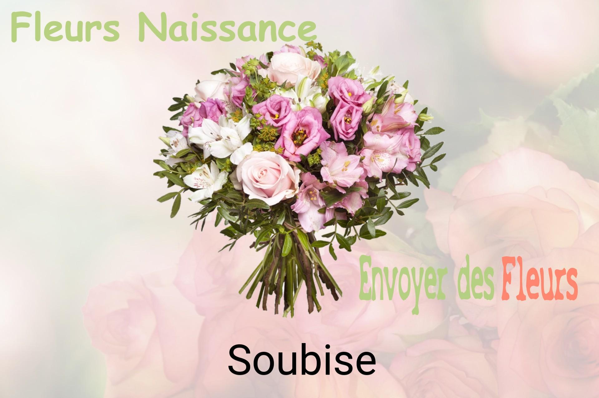 Bouquet de fleurs de naissance livré à Soubise