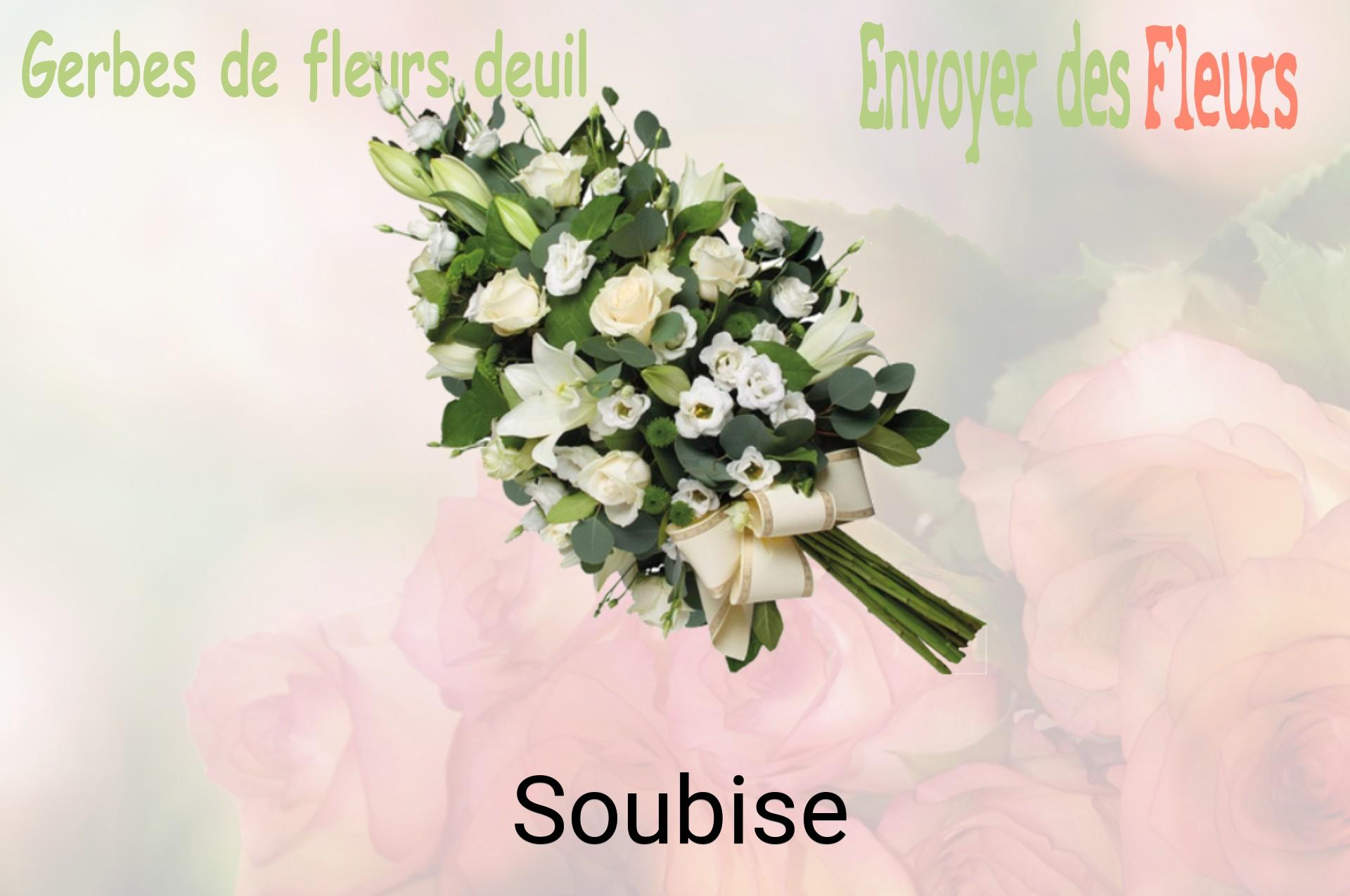 Gerbe de fleurs de deuil livrée à Soubise